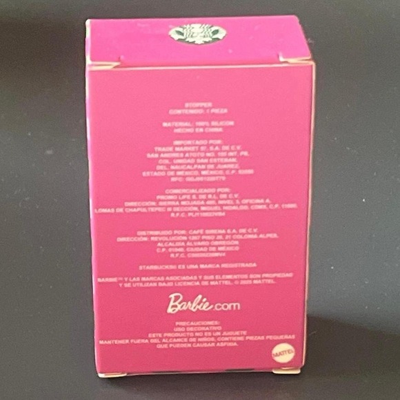 Starbucks Barbie Hot Cup Stopper - Mexico exclusive - NEW - Picture 2 of 2